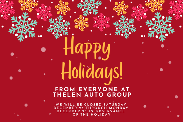 Happy Holidays from the Thelen Auto Group in Bay City, MI
